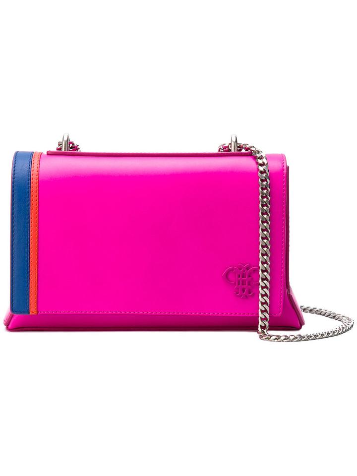 Emilio Pucci - Chain Strap Shoulder Bag - Women - Leather/suede - One Size, Pink/purple, Leather/suede