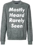 Mostly Heard Rarely Seen Logo Print Sweatshirt, Size: Xl, Grey, Cotton/polyester