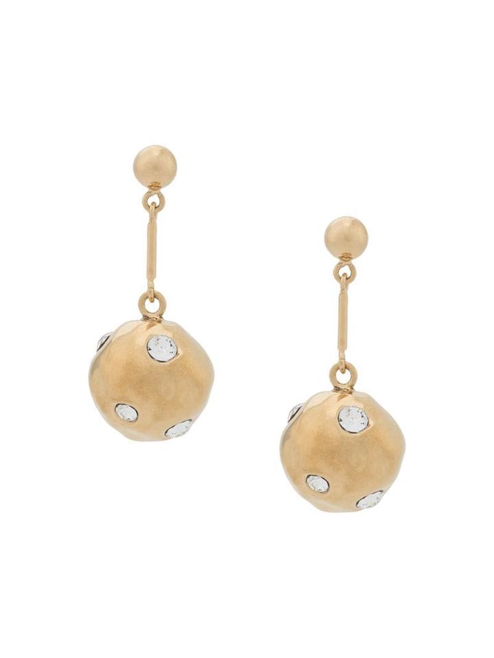 Colville Embellished Sphere Earrings - Gold