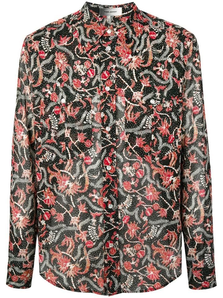 Isabel Marant Floral-print Shirt - Black