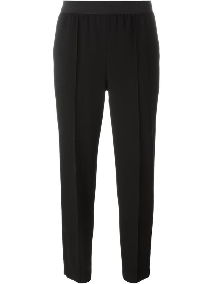 Theory Carrot Pants, Women's, Size: 8, Black, Polyester/triacetate