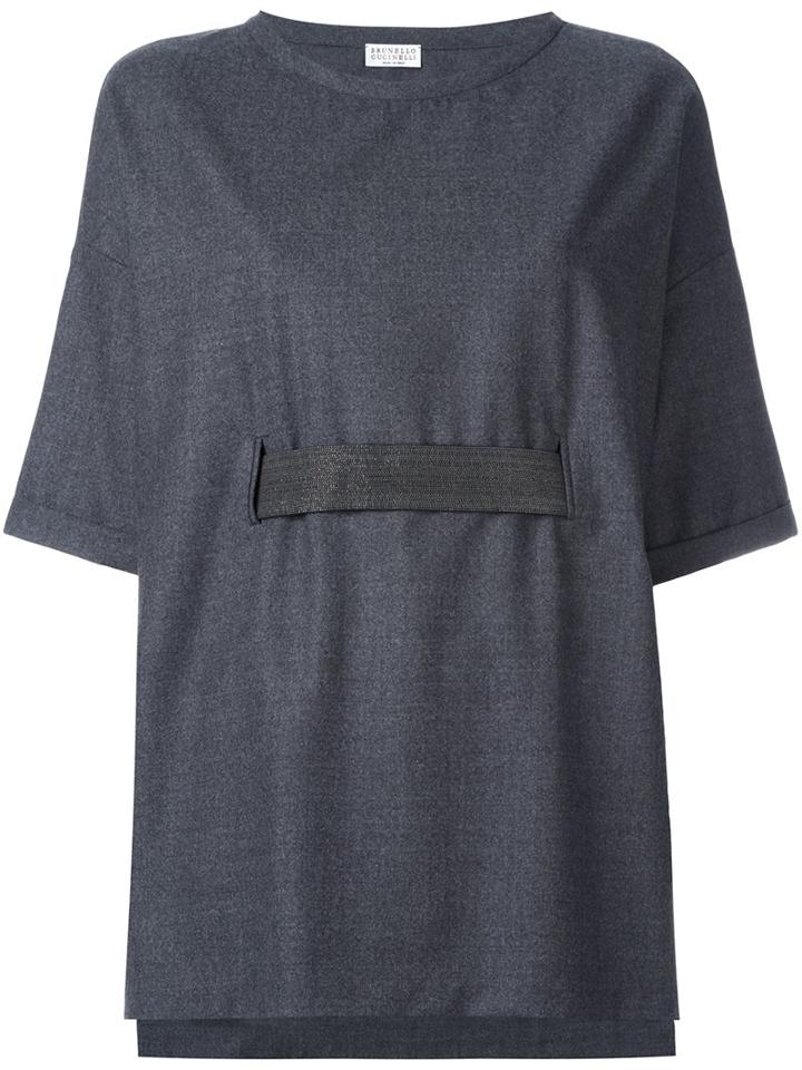 Brunello Cucinelli Belted Wide Fit T-shirt
