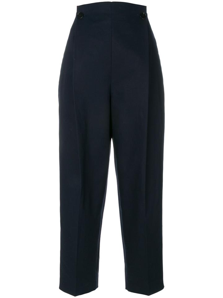 Jil Sander Loose Fit Tapered Trousers - Blue