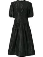Simone Rocha Puff-sleeves Pintuck Dress - Black