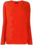Ermanno Ermanno Lace Applique Jumper - Orange