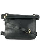 Il Bisonte Brand Embossed Crossbody Bag - Black