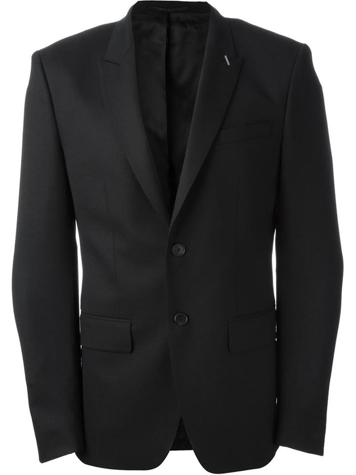 Givenchy Classic Fitted Blazer, Men's, Size: 52, Black, Cotton/spandex/elastane/wool