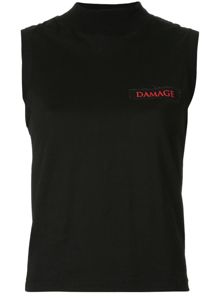 Christian Dada Damage Tank Top - Black