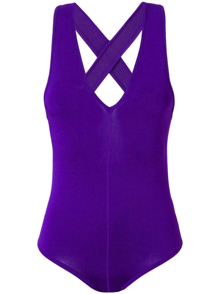 Forte Forte Cross-back Body - Pink & Purple