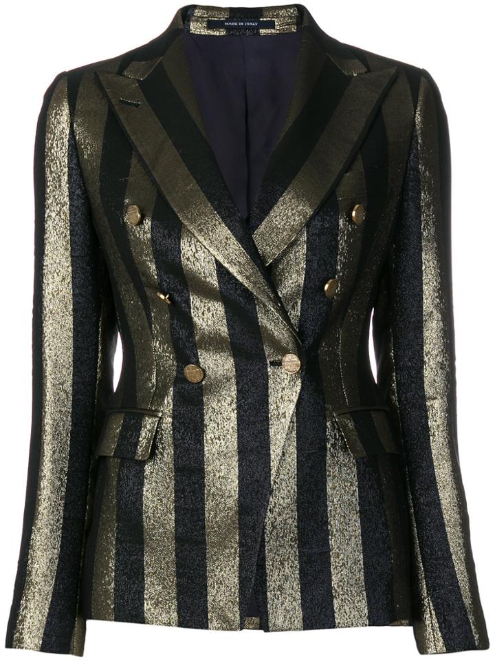 Tagliatore Metallic Stripe Blazer - Black