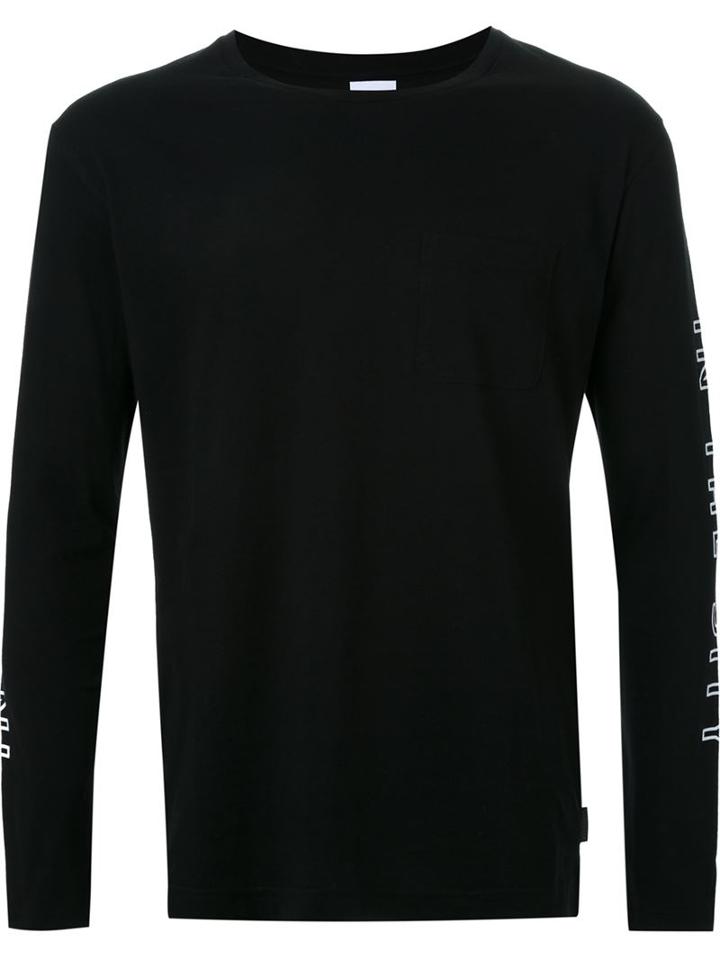 Cityshop Longsleeved T-shirt, Men's, Size: Medium, Black, Cotton
