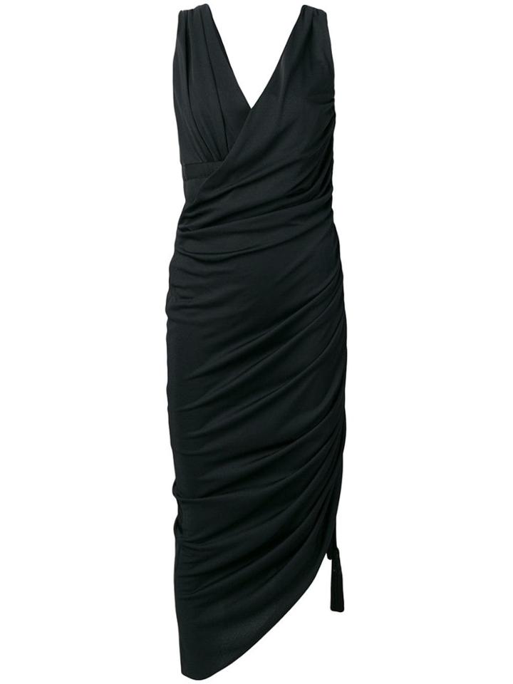Lanvin Ruched Asymmetric Dress - Black