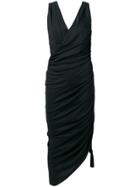 Lanvin Ruched Asymmetric Dress - Black