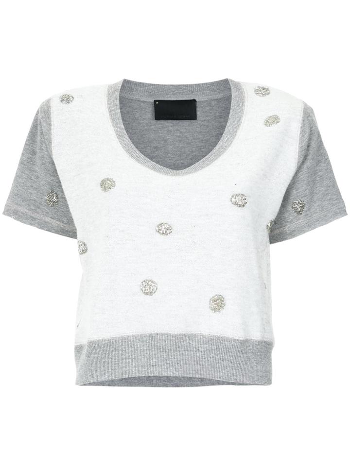 Andrea Bogosian Embroidered Crop Top - Unavailable