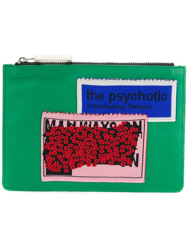 Jw Anderson Patch Clutch Bag - Green