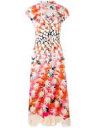Temperley London Garden Cacti Dress - Pink & Purple