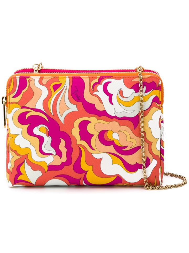Emilio Pucci Abstract Print Shoulder Bag - Pink