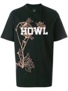 Oamc Howl Floral Print T-shirt - Black