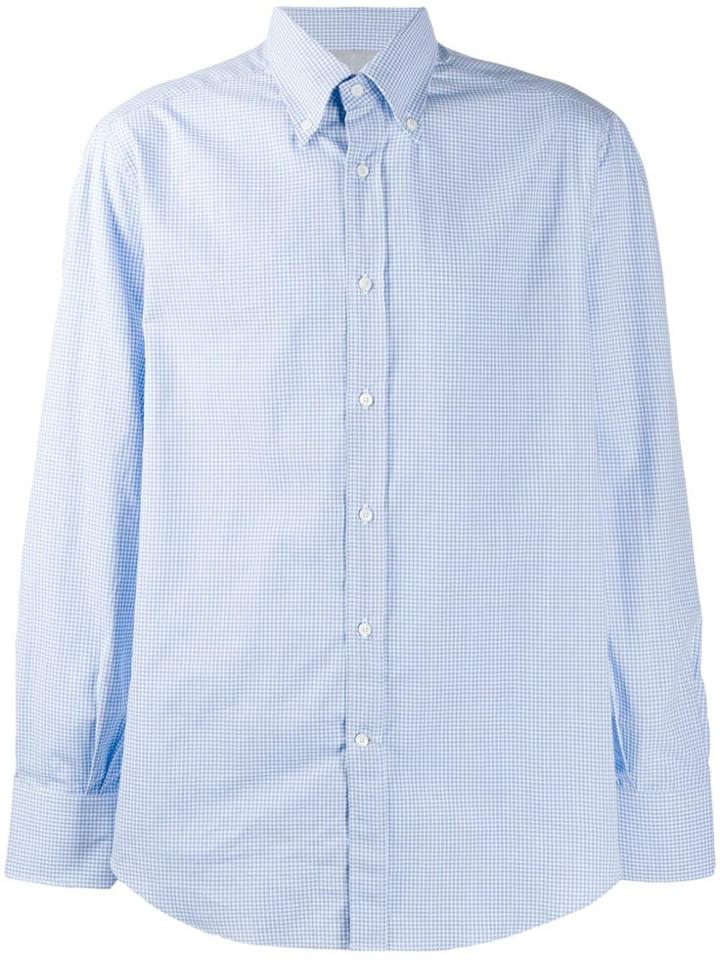 Brunello Cucinelli Checked Shirt - Blue