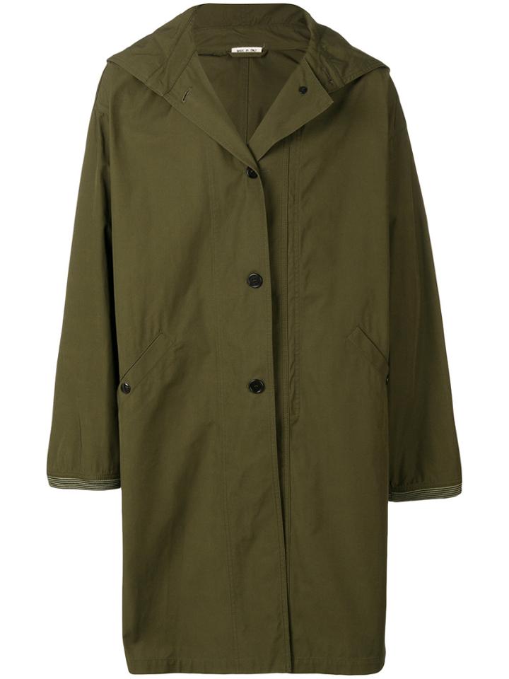 Marni Long Military Parka - Green