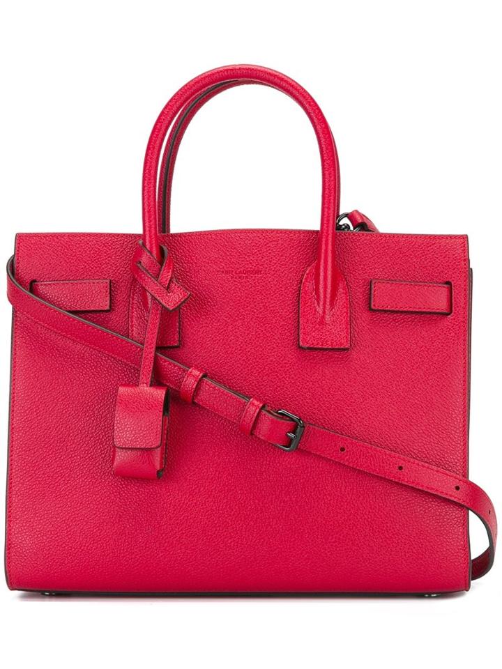 Saint Laurent Baby 'sac De Jour' Tote, Women's, Red