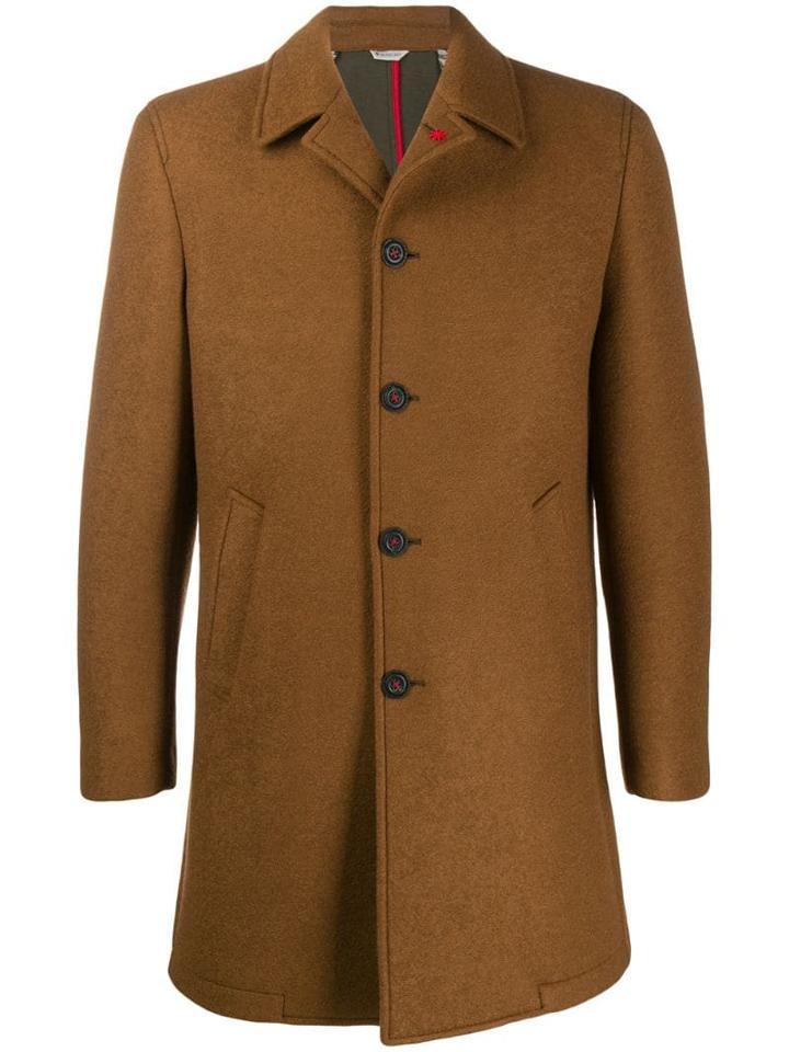 Manuel Ritz Straight-fit Coat - Brown