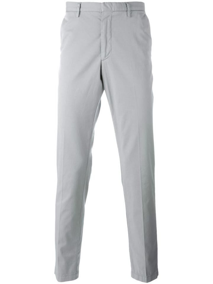 Boss Hugo Boss Slim Fit Chinos, Men's, Size: 46, Grey, Cotton/spandex/elastane