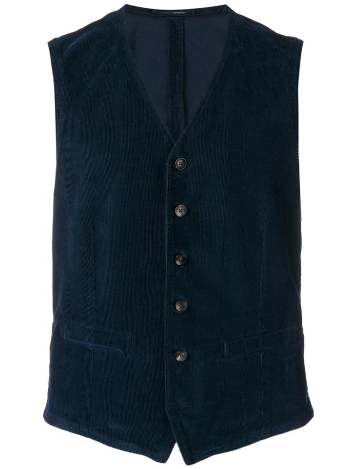 Lardini Corduroy Waistcoat - Blue