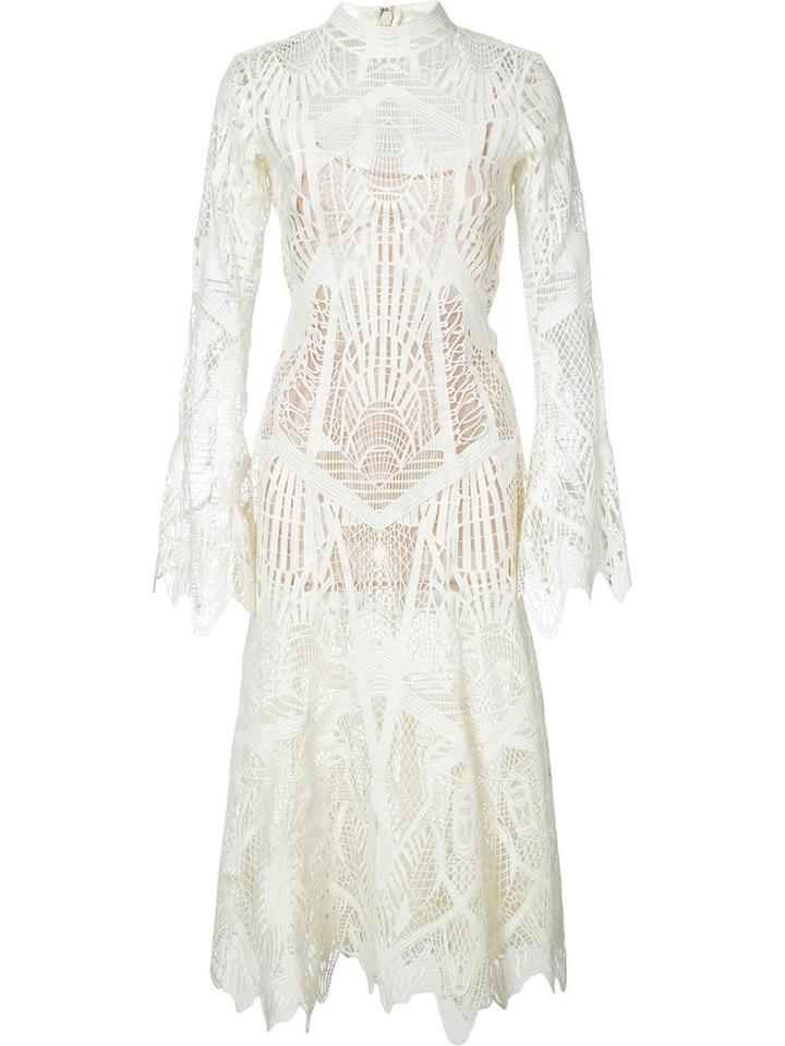 Jonathan Simkhai Lace Dress, Women's, Size: 4, White, Spandex/elastane