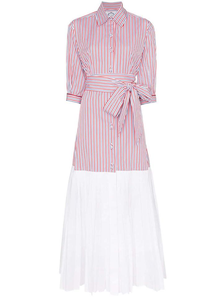 Evi Grintela Carmen Striped Cotton Maxi-dress - Blue