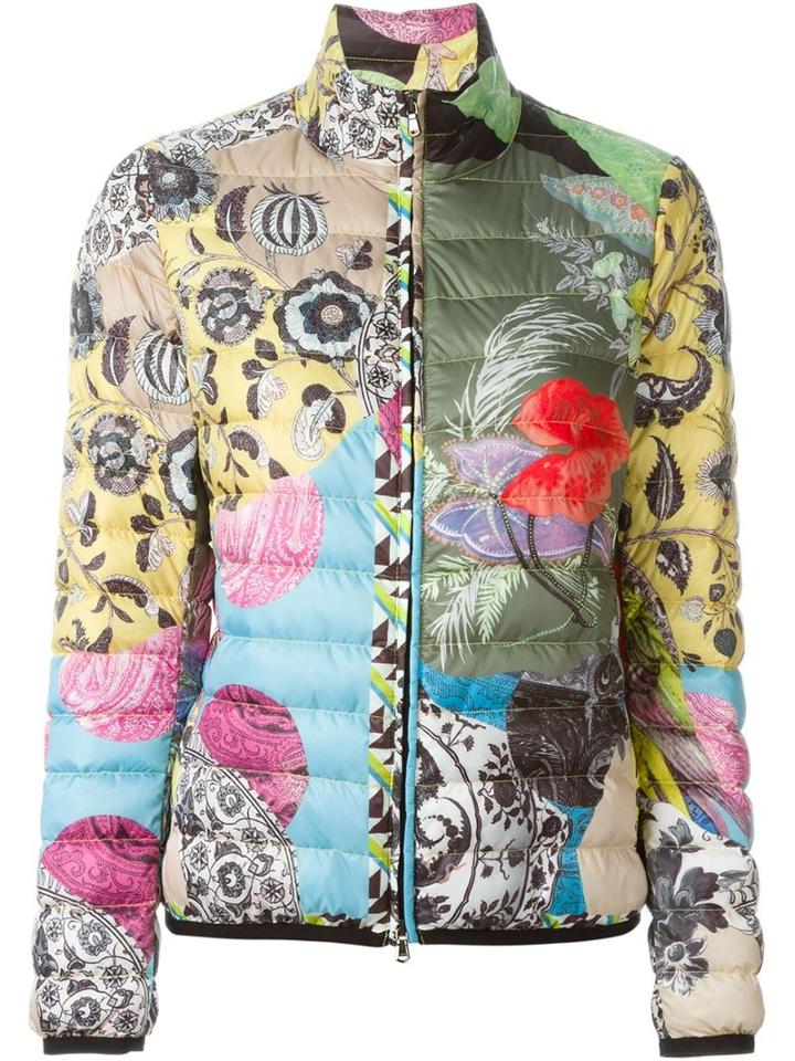 Etro Printed Padded Jacket, Women's, Size: 46, Yellow/orange, Polyester/polyamide/feather Down