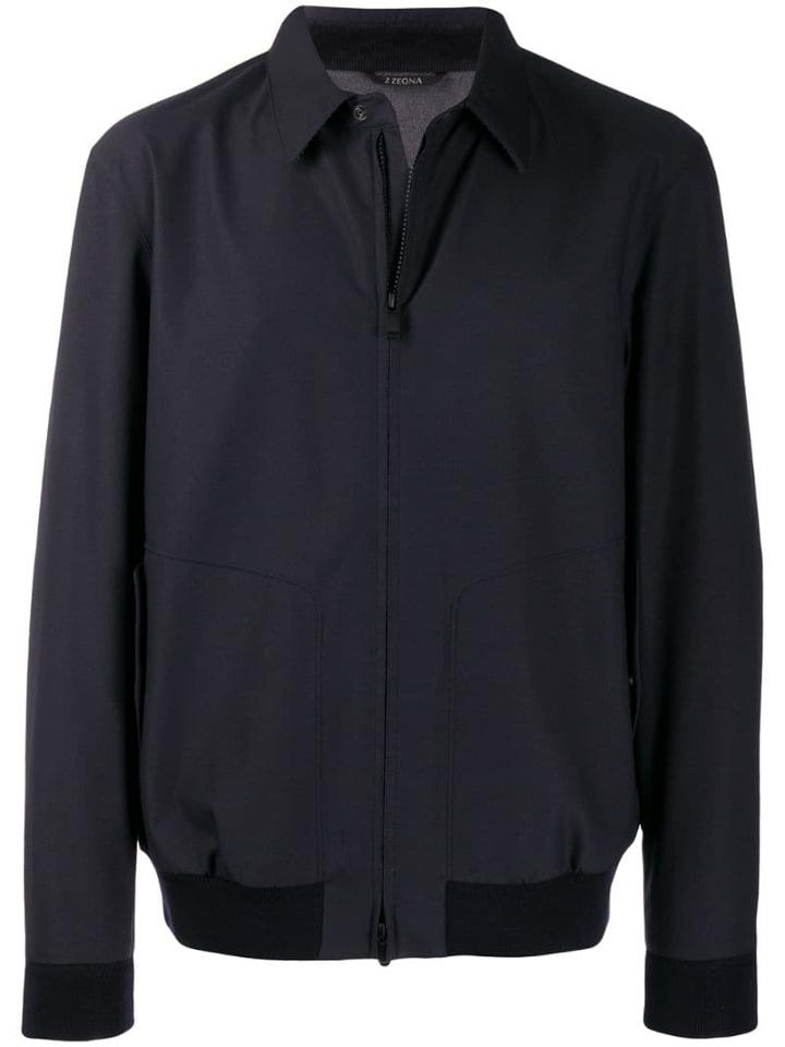 Z Zegna Classic Bomber Jacket - Blue