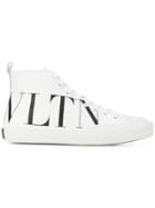 Valentino Side-printed Logo Sneakers - White