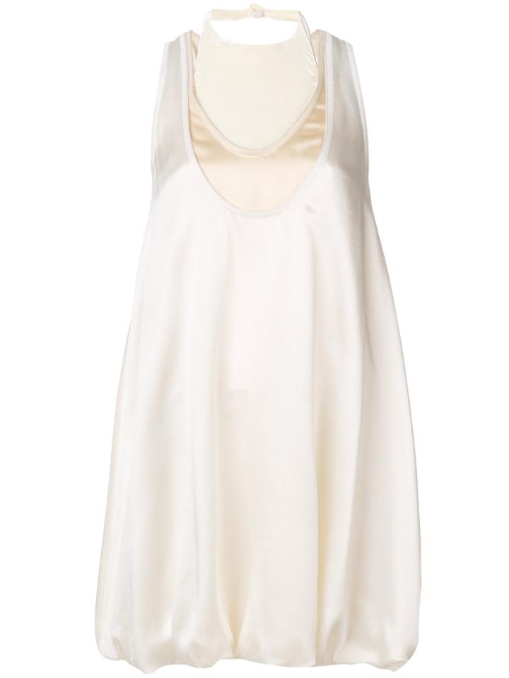 Valentino Hammered Satin Dress - Nude & Neutrals