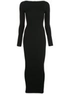 Alexander Wang Moving Ribbed Knit Dress - Black