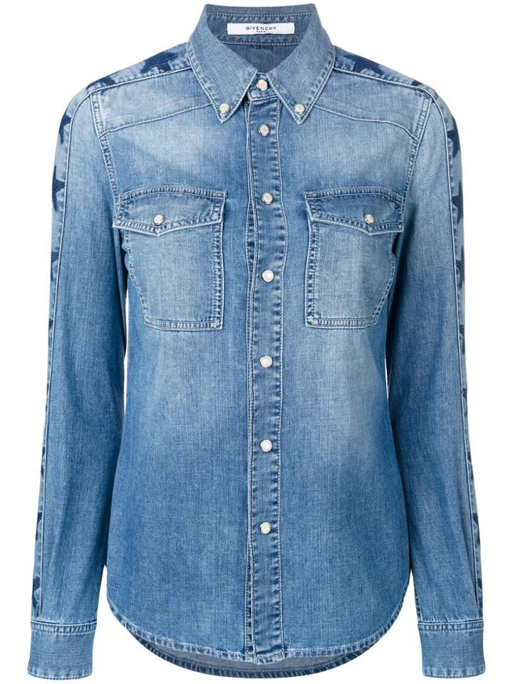 Givenchy Star Print Denim Shirt - Blue