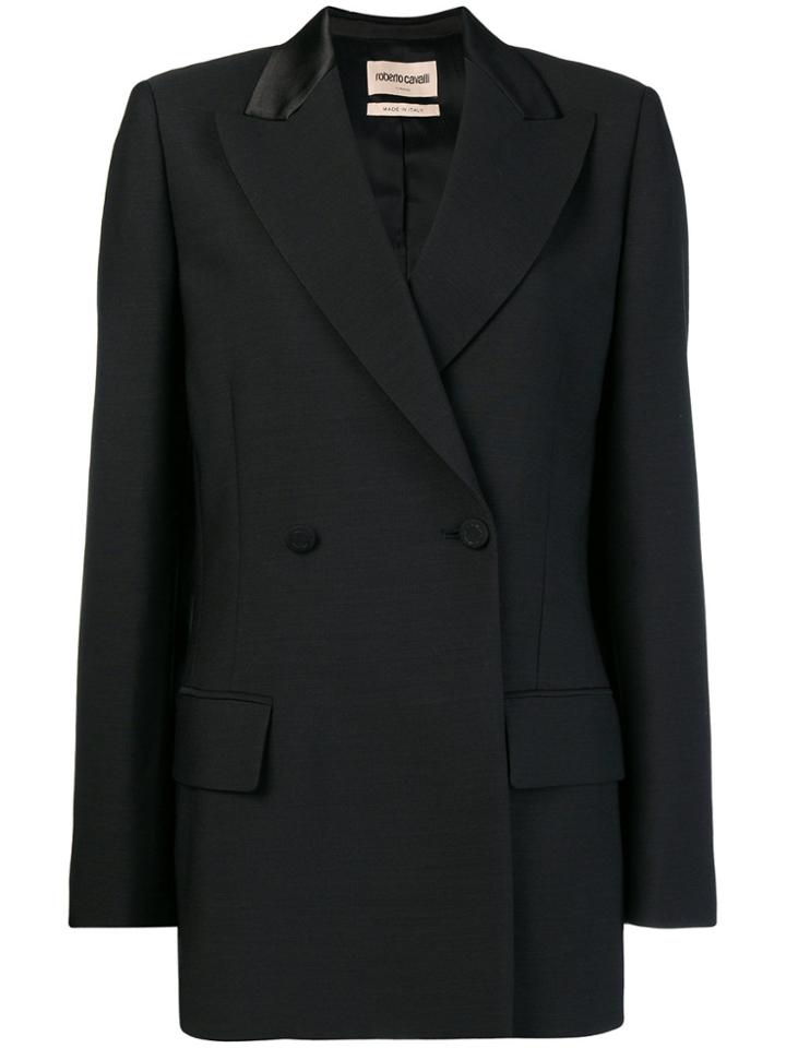 Roberto Cavalli Peaked Lapels Double-breasted Blazer - Black
