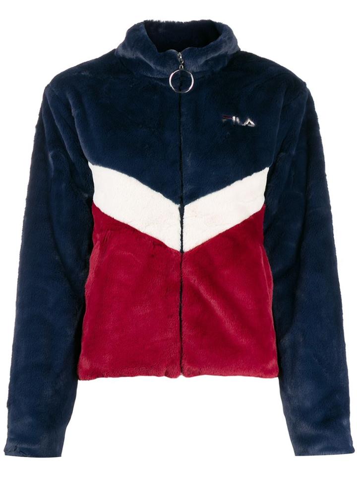 Fila Colour Block Zipped Jacket - Blue