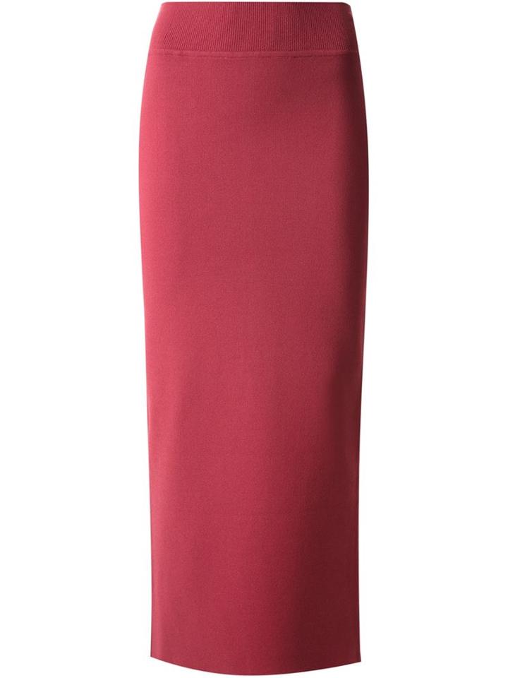 Scanlan Theodore Knit Pencil Skirt, Women's, Size: L, Pink/purple, Viscose