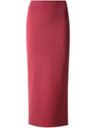 Scanlan Theodore Knit Pencil Skirt, Women's, Size: L, Pink/purple, Viscose
