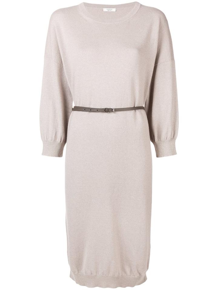 Peserico Knitted Midi Dress - Nude & Neutrals