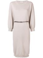 Peserico Knitted Midi Dress - Nude & Neutrals
