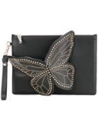 Sophia Webster Studded Butterfly Clutch - Black