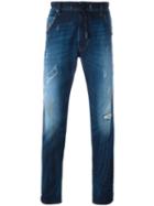 Diesel Stonewash Slim Fit Jeans, Men's, Size: 36, Blue, Cotton/polyester/spandex/elastane