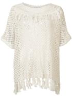 Trina Turk - Sheer Crochet Top - Women - Cotton - Xs, Nude/neutrals, Cotton