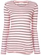 Isabel Marant Étoile - Aaron Striped Top - Women - Cotton/linen/flax - Xs, Pink/purple, Cotton/linen/flax
