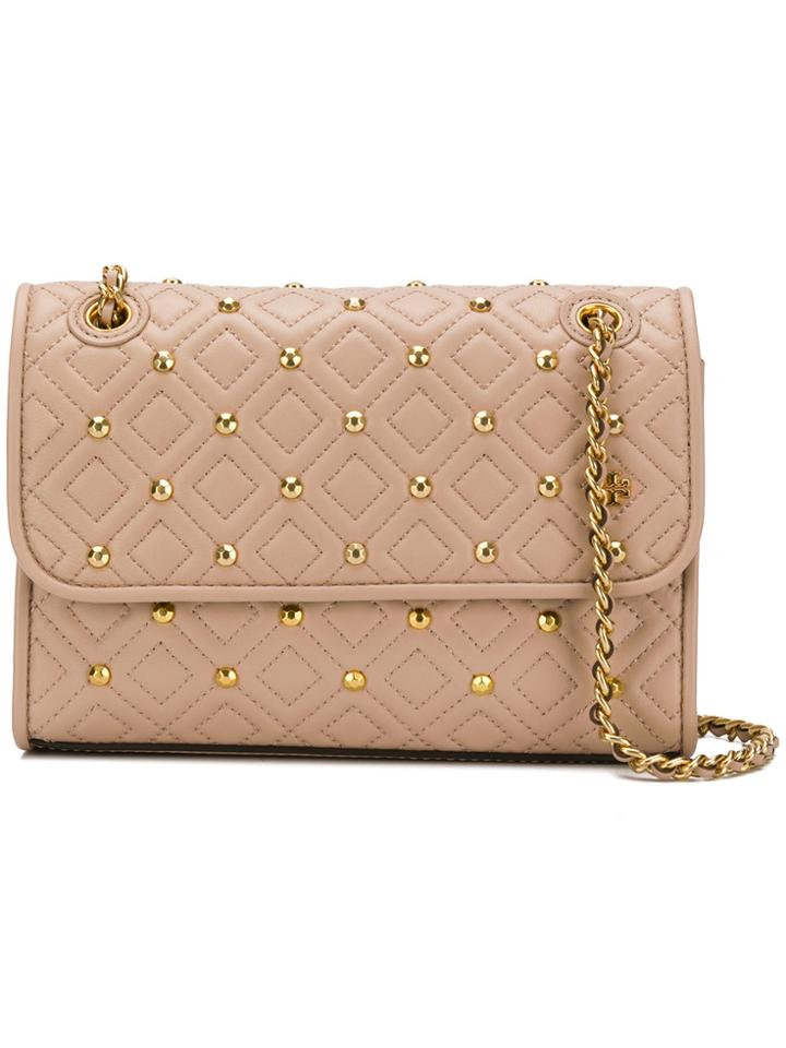 Tory Burch Fleming Stud Small Convertible Shoulder Bag - Pink & Purple