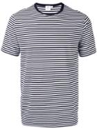 Sunspel Striped T-shirt, Men's, Size: Medium, Blue, Cotton