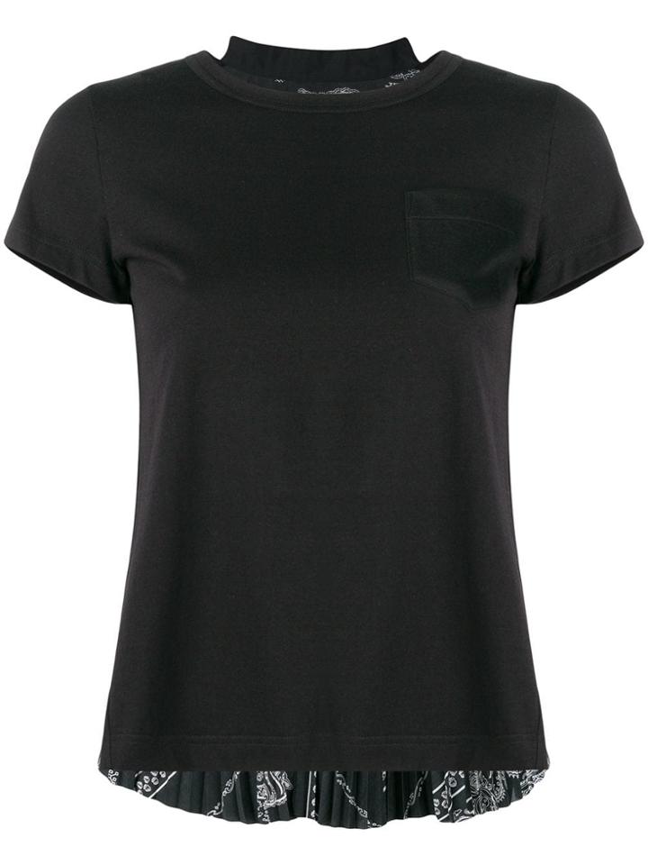 Sacai Bandana Print T-shirt - Black