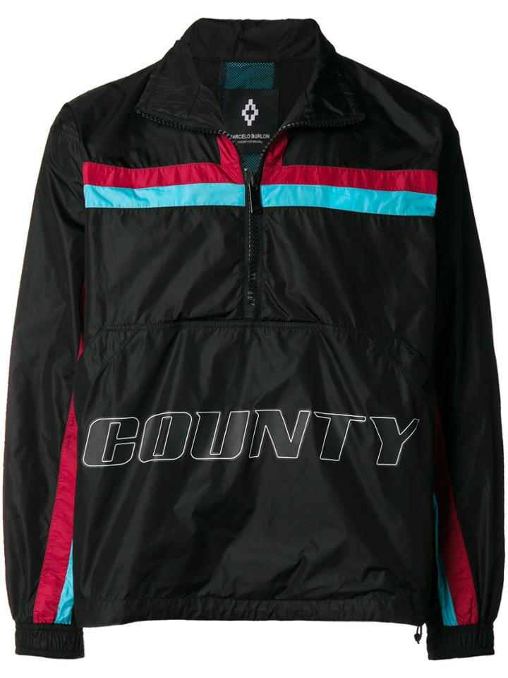Marcelo Burlon County Of Milan Colour Band Anorak - Black